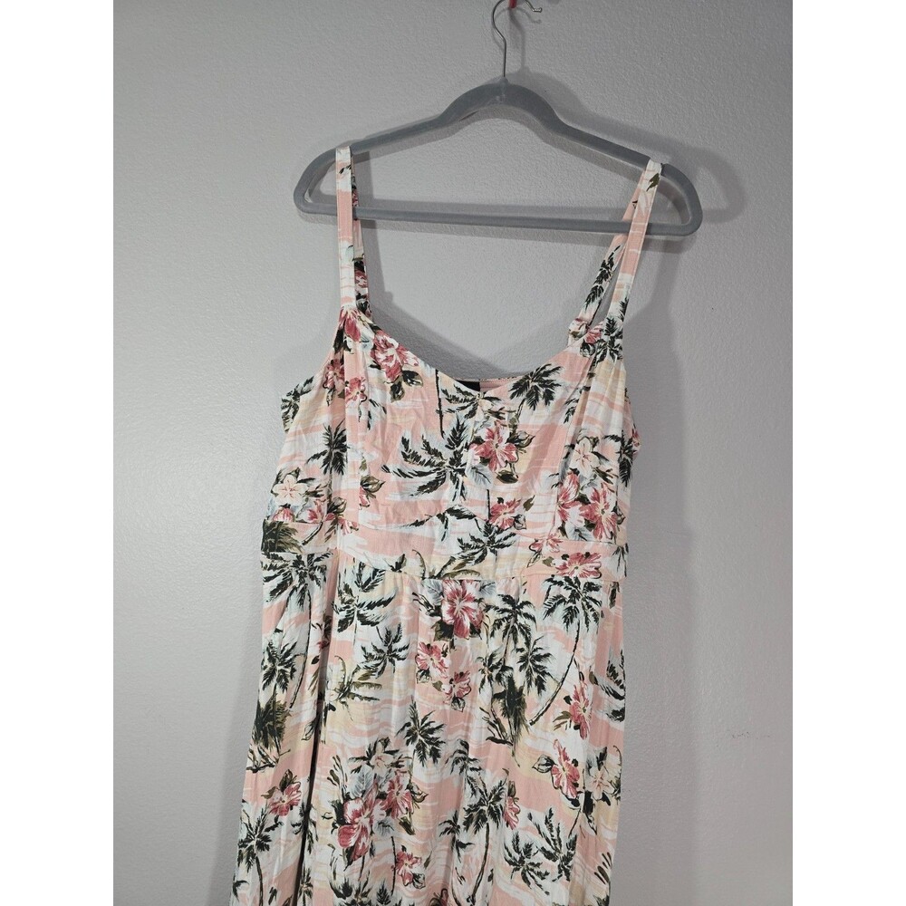 Torrid Pink Tropical Hibiscus Lenny Tiered Maxi Dress Sleeveless Plus Size 1 BL - Picture 3 of 10